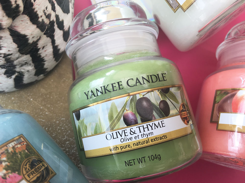 olive and thyme yankee candle