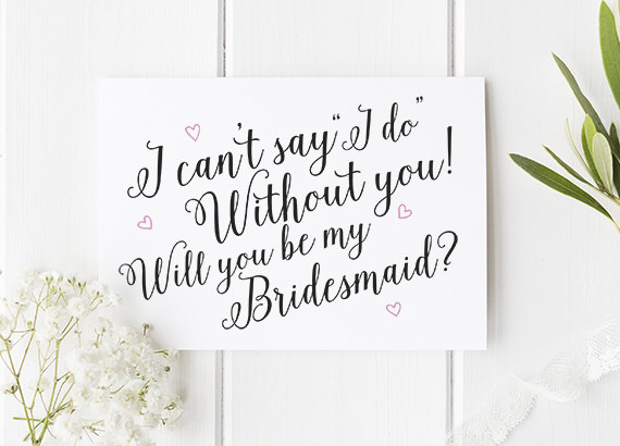 bridesmaid card 