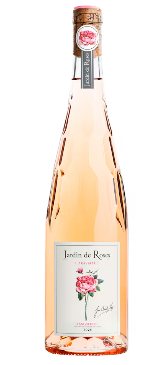 Jardin de roses rose wine in stylish bottle