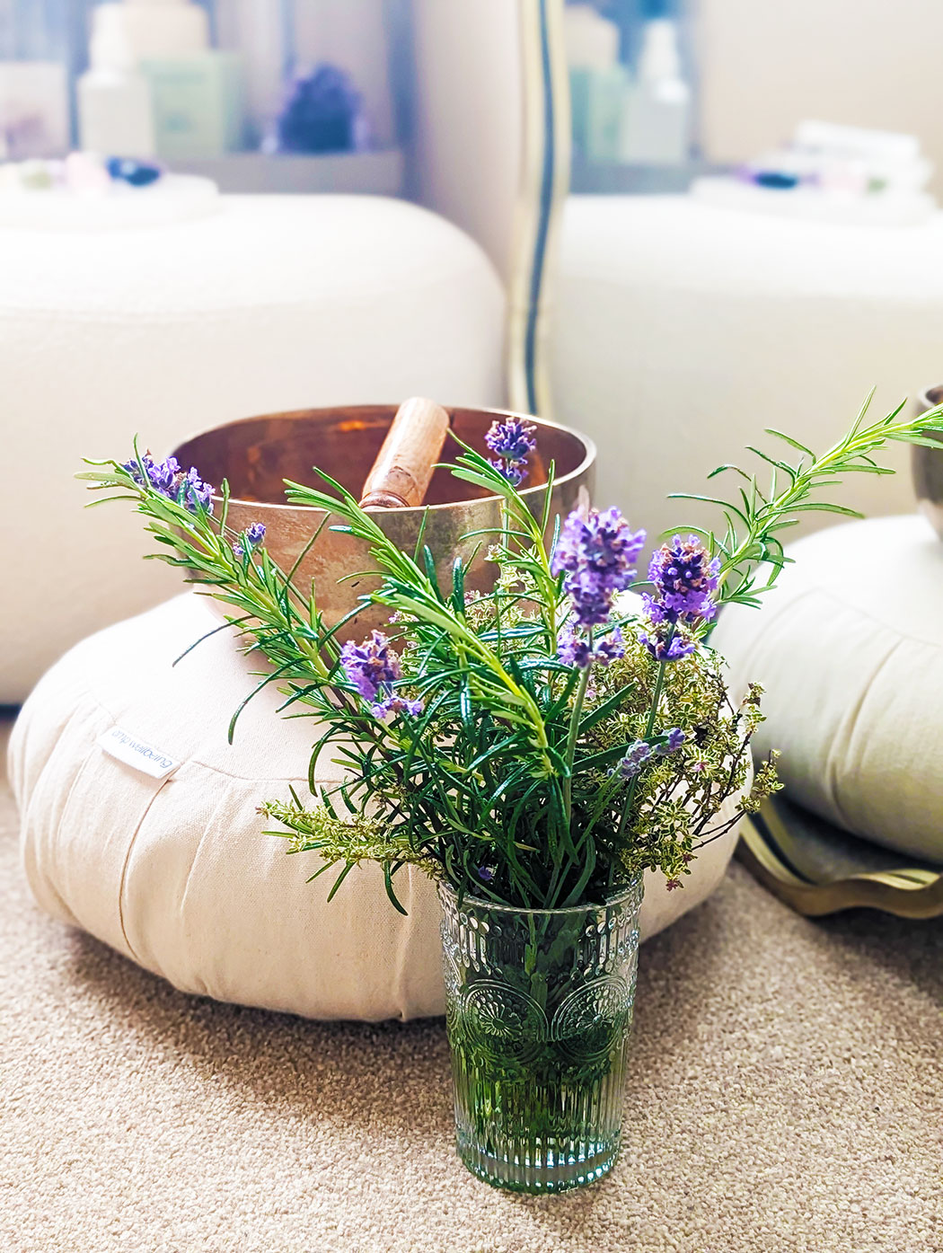 fresh herbs in spa
