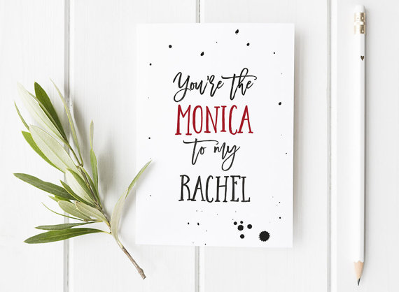 thumbnail interactive-video image 1 of Personalized Friends TV Show Gift - 'You're The Rachel To My Monica' Wooden Plaque For Best Friend 1 of 4