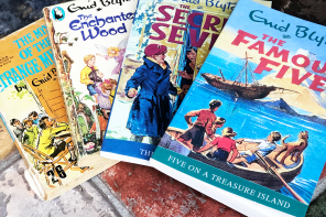 selection of enid blyton books
